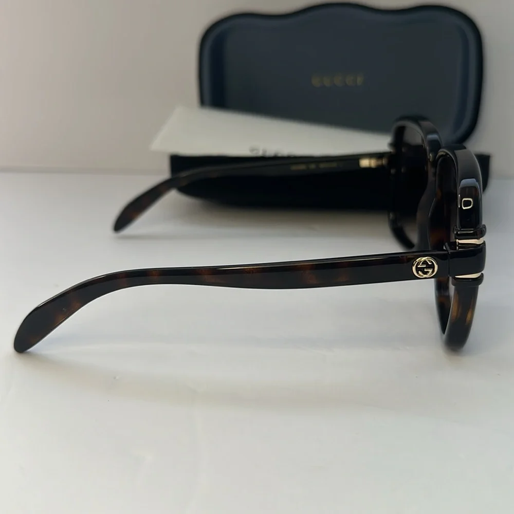 💯- New Authentic Gucci GG1066S 002 59 Havana Sunglasses